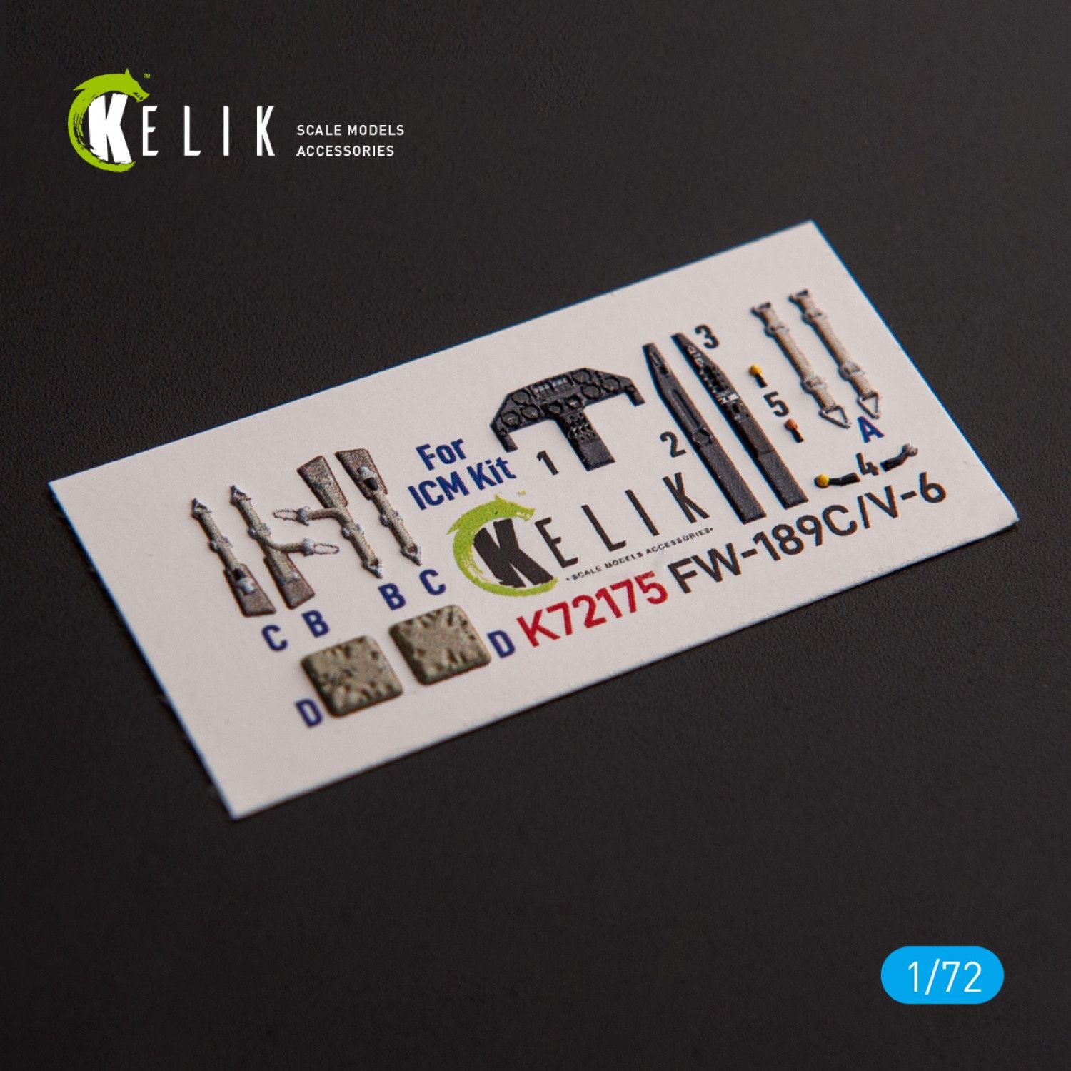 K72175 - FW-189C/V-6 - interior 3D decals for ICM kit  - 1:72