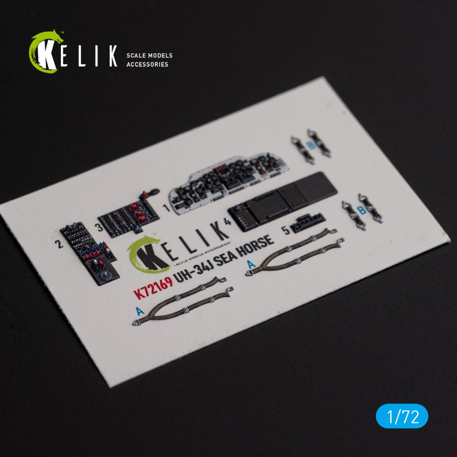 K72169 - UH-34J SEA HORSE - interior 3D decals for Italeri kit  - 1:72