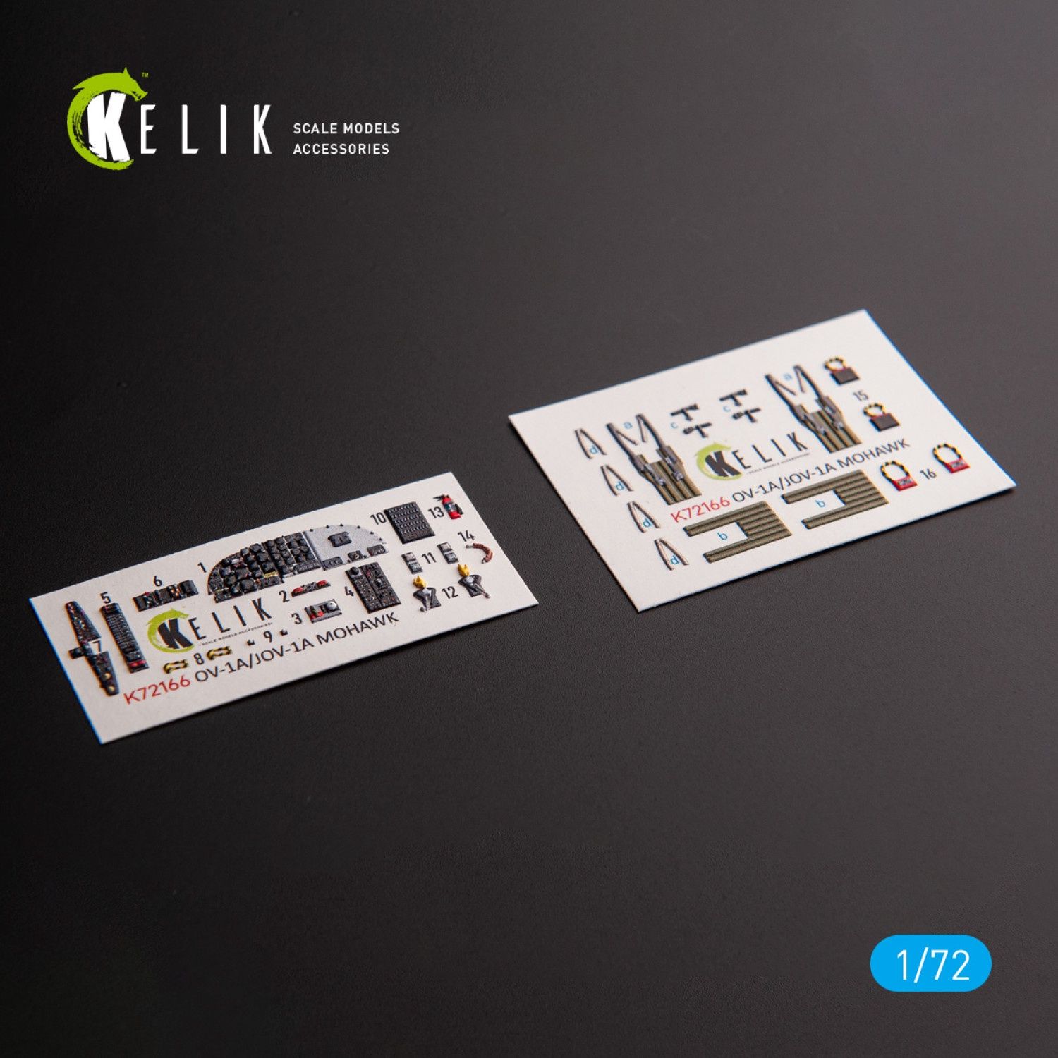 K72166 - OV-1A/JOV-1A MOHAWK - interior 3D decals for ClearProp kit  - 1:72