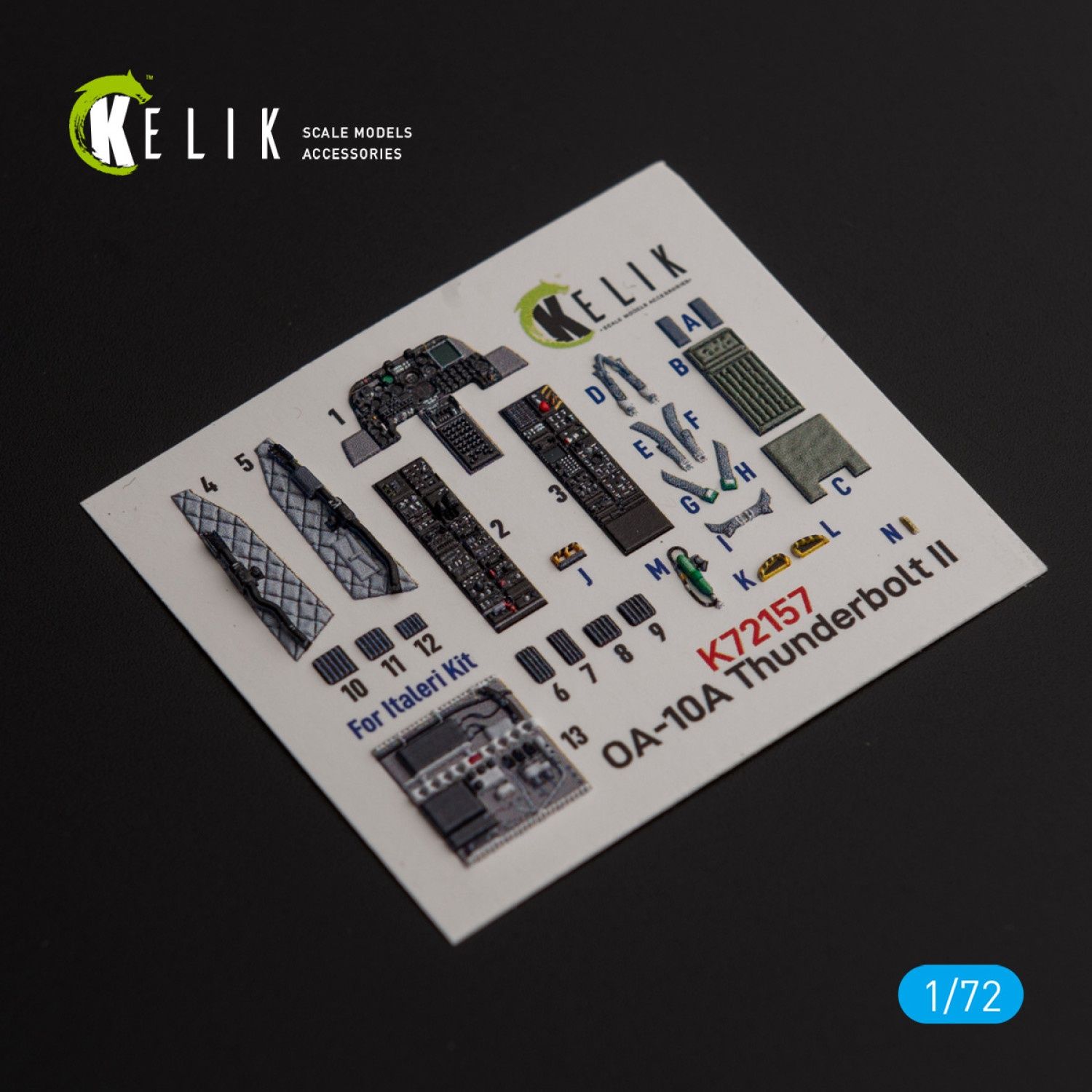 K72157 - OA-10A &quot;Thunderbolt&quot; - interior 3D decals for Italeri kit  - 1:72