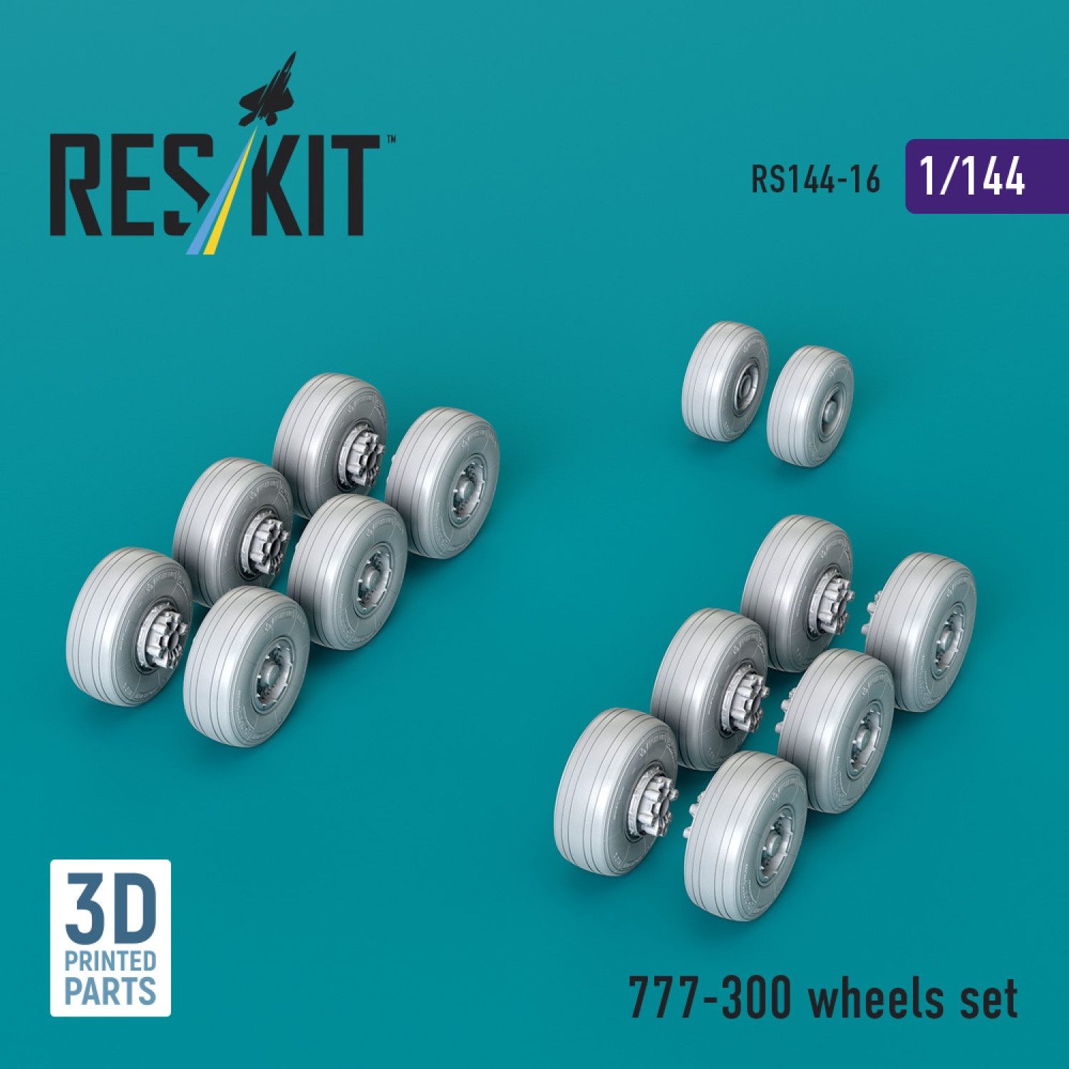 RS144-0016 - 777-300 wheels set (3D printed) - 1:144