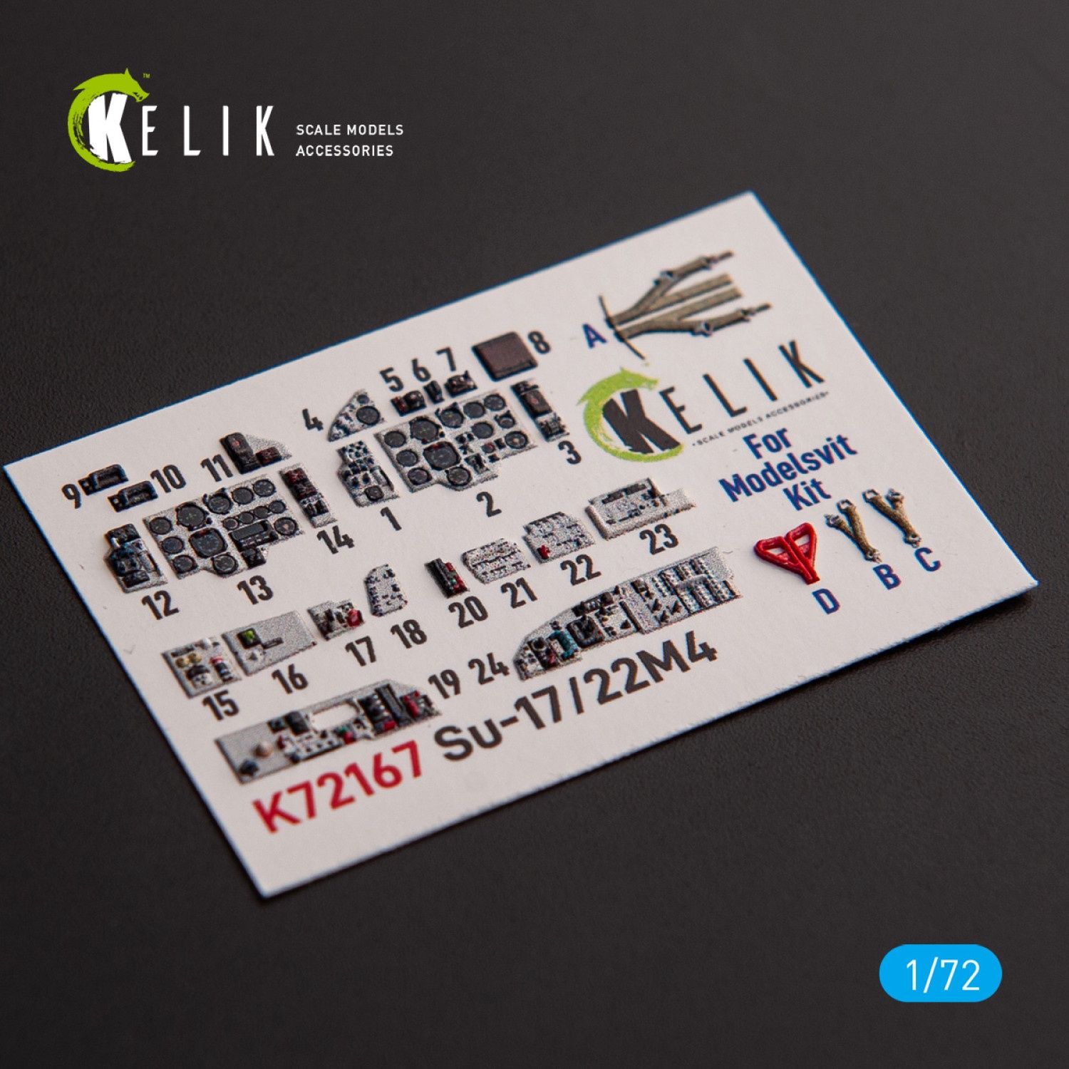K72167 - SU-17M4P/22M4 - interior 3D decals for ModelSvit kit  - 1:72