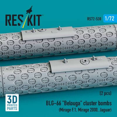 RS72-0530 - BLG-66 &quot;Belouga&quot; cluster bombs (2 pcs) (Mirage F.1, Mirage 2000, Jaguar) (3D Printed)  - 1:72