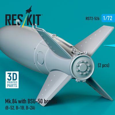 RS72-0526 - Mk.84 with BSU-50 bombs (2 pcs) (B-52, B-1B, B-2A) (3D Printed)  - 1:72
