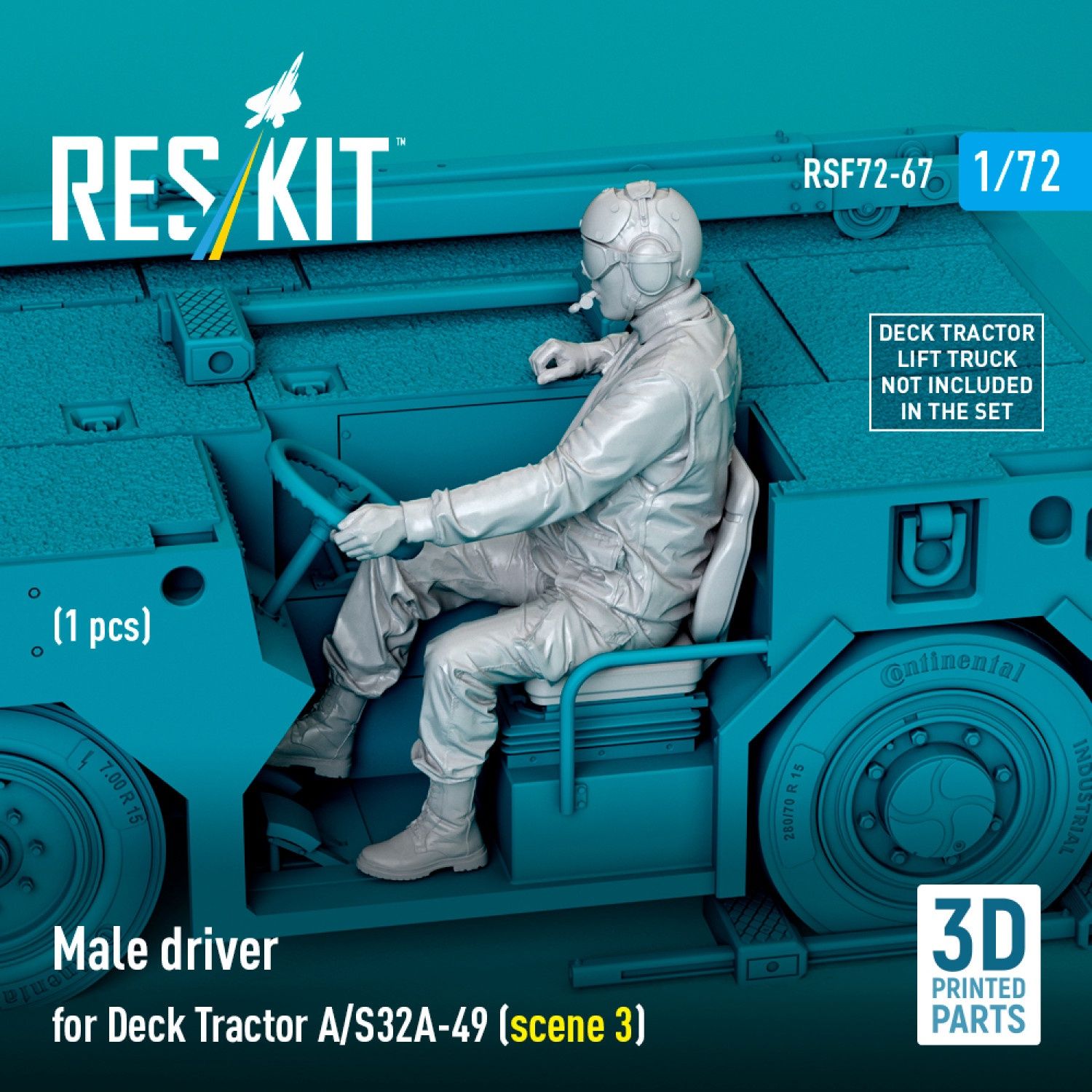 RSF72-0067 - Male driver for Deck Tractor A/S32A-49 (scene 3) (1 pcs) (3D Printed)  - 1:72