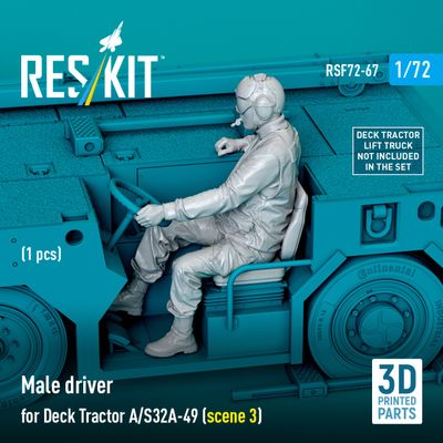 RSF72-0067 - Male driver for Deck Tractor A/S32A-49 (scene 3) (1 pcs) (3D Printed)  - 1:72