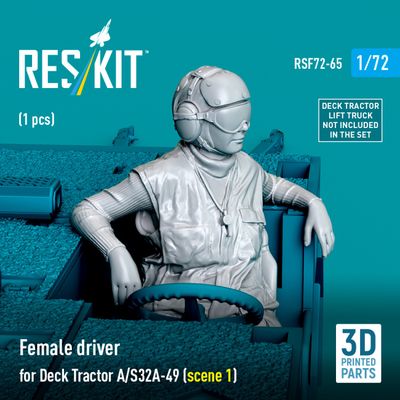 RSF72-0065 - Female driver for Deck Tractor A/S32A-49 (scene 1) (1 pcs) (3D Printed)  - 1:72