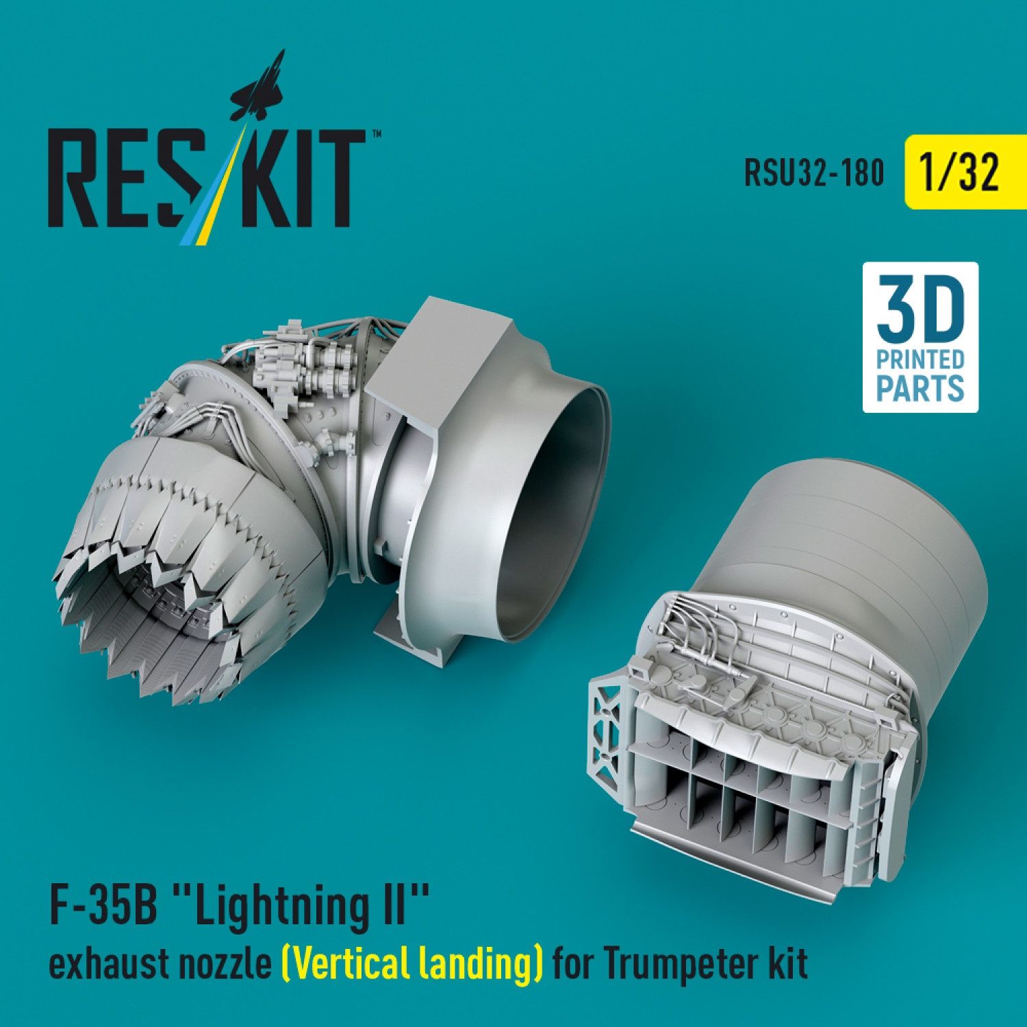 RSU32-0180 - F-35B &quot;Lightning II&quot; exhaust nozzle (Vertical landing) for Trumpeter kit (3D printed)  - 1:32
