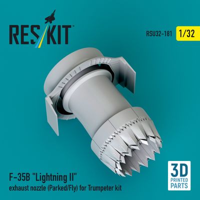 RSU32-0181 - F-35B "Lightning II" exhaust nozzle (Parked/Fly) for Trumpeter kit (3D printed)  - 1:32