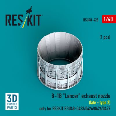 RSU48-0428 - B-1B "Lancer" exhaust nozzle (late - type 2) (1 pcs) only for RESKIT RSU48-0426, RSU48-0427 (3D Printed)  - 1:48