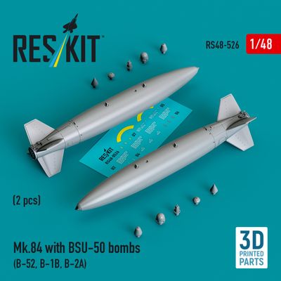 RS48-0526 - Mk.84 with BSU-50 bombs (2 pcs) (B-52, B-1B, B-2A) (3D printed)  - 1:48