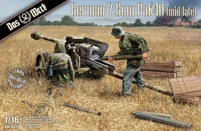 DW16020 - German 7,5cm Pak 40 (mid/late) - 2in1 - 1:16