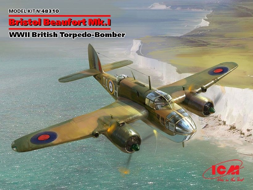 48310 - Bristol Beaufort Mk.I - WWII British Torpedo-Bomber - 1:48
