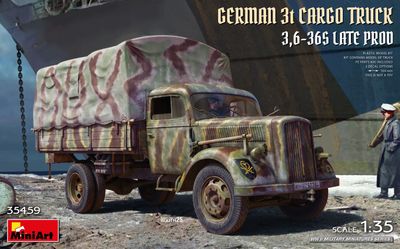 35459 - German 3t Cargo Truck 3.6-36S Late Prod - 1:35