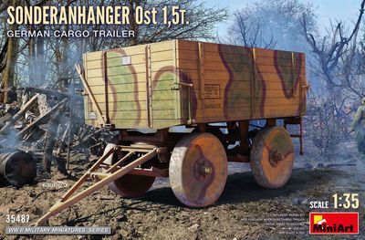35487 - Sonderanhanger Ost 1.5t. German Cargo Trailer - 1:35