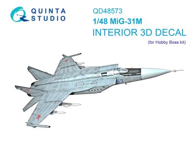 QD48573 - MiG-31M 3D-Printed &amp; coloured Interior on decal paper (Hobby Boss) - 1:48