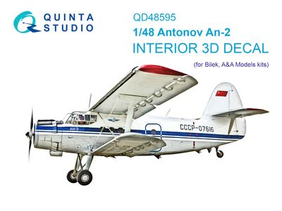 QD48595 - Antonov An-2 Colt 3D-Printed &amp; coloured Interior on decal paper (Bilek) - 1:48