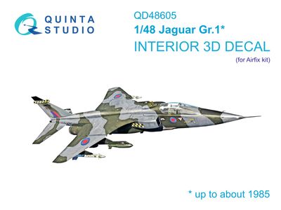QD48605 - Jaguar Gr.1 3D-Printed &amp; coloured Interior on decal paper (Airfix) - 1:48
