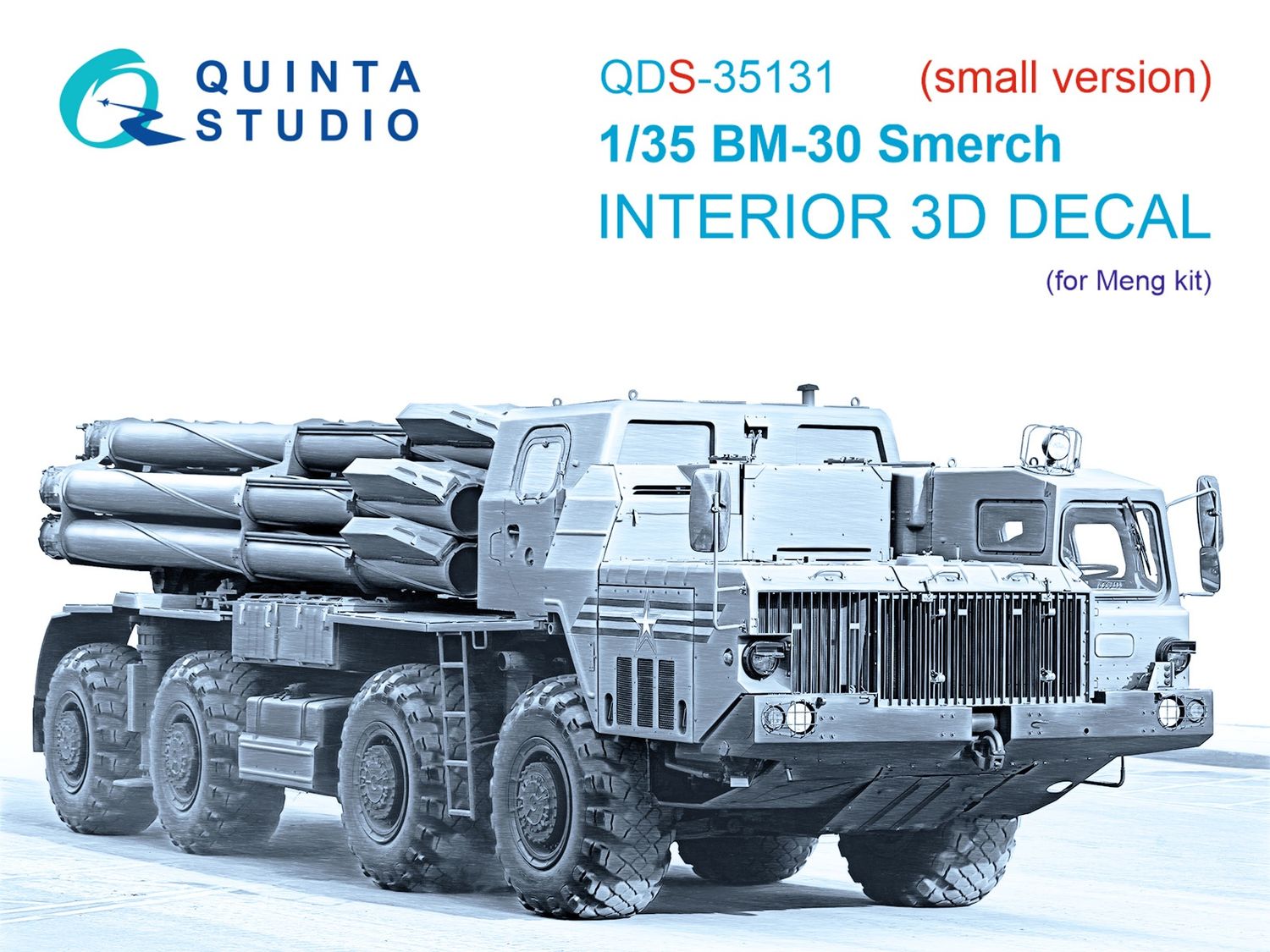 QDS-35131 - BM-30 Smerch 3D-Printed &amp; coloured Interior on decal paper (Meng) - Small Version  - 1:35