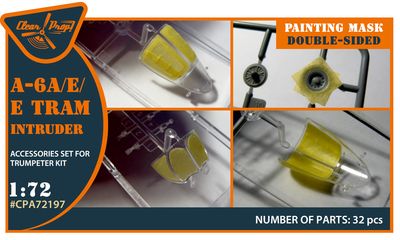 CPA72197 - A-6A/E/E Tram Intruder double-sided painting mask on &quot;yellow kabuki paper&quot; for Trumpeter kit -  1:72