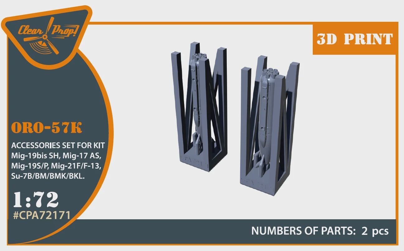 CPA72171 - ORO-57K used on the following airplanes:  MiG-19S/P, MiG-15bis/Sh, MiG-17AS, MiG-21F/F13/PF, Su-7/Su-7B/BMK/BKL -  1:72