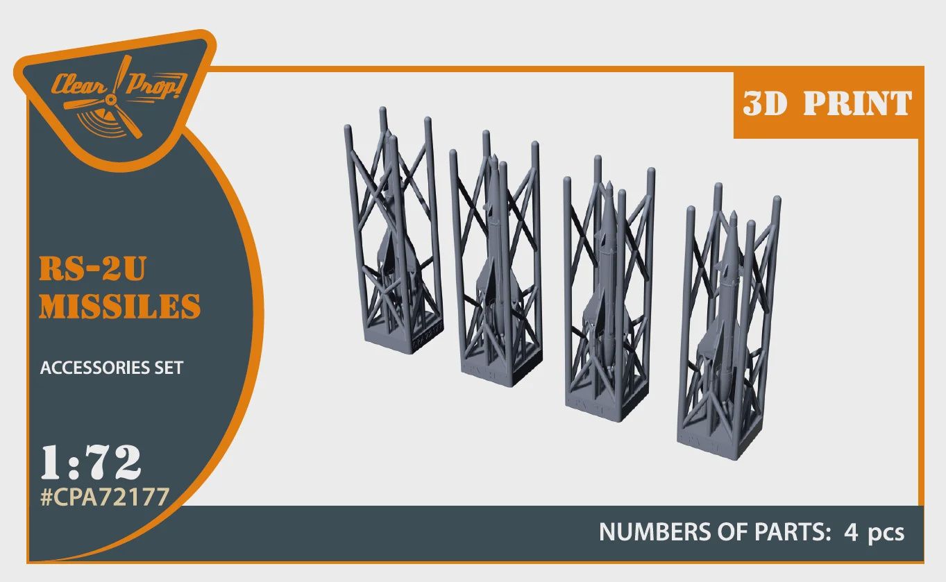 CPA72177 - RS-2U/US (4pcs) used on the following airplanes: MiG-19PM/PML, MiG-21PF/PFM, Su-9 -  1:72