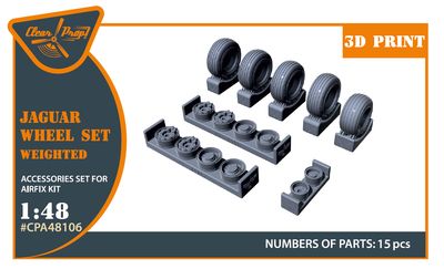 CPA48106 - Jaguar Wheels set (weighted) for Airfix kit -  1:48