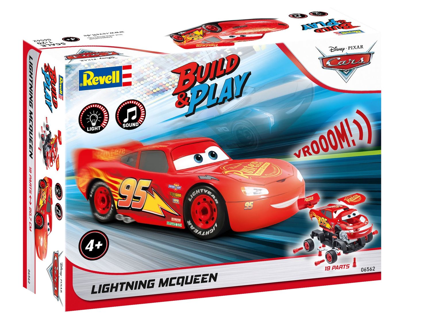 06562 - Lightning McQueen Disney-Cars (Light &amp; Sound) - Build &amp; Play - 1:20