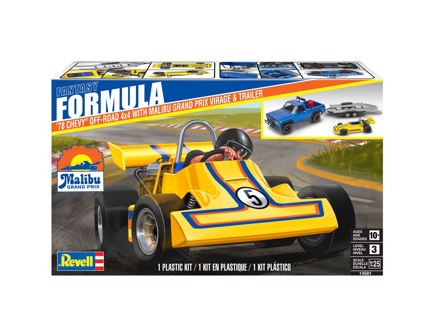 14581 - &#39;78 Chevy 4x4 Pickup with Go-kart - 1:25