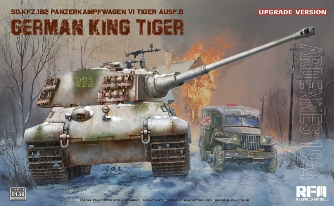 5138 - Sd.Kfz. 182 Pz.Kpfw.VI Ausf.B German King Tiger Ardennes 1944 (upgrade version) - 1:35
