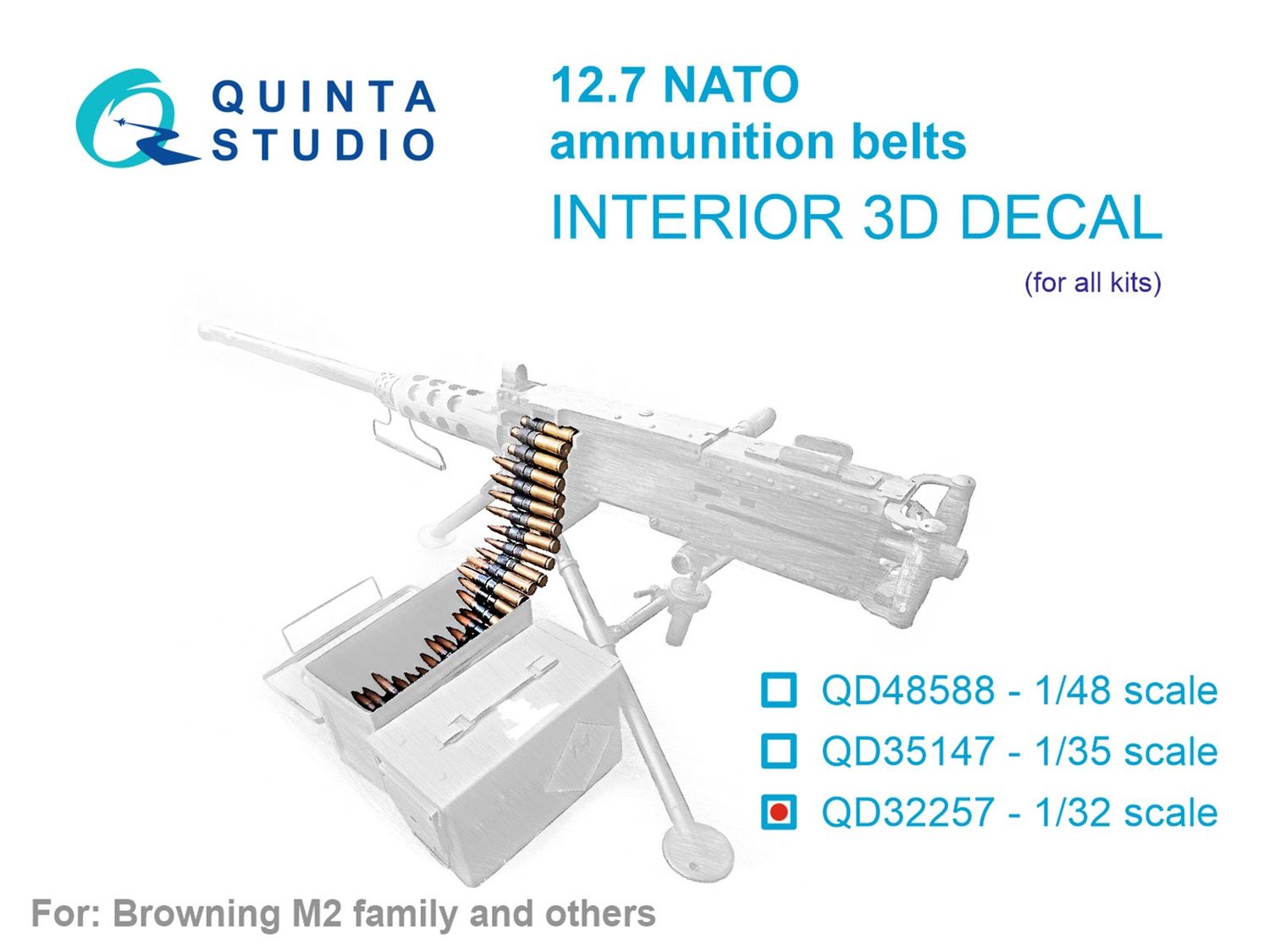 QD32257 - NATO 12.7 ammunition belts (All kits)  - 1:32