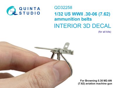QD32258 - US WWII .03-06 (7.62) ammunition belts (for all kits) - 1:32