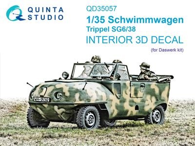 QD35057 - Schwimmwagen Trippel SG6/38 3D-Printed &amp; coloured Interior on decal paper (Daswerk) - 1:35