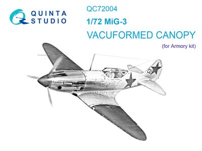 QC72004 - MiG-3 vacuumed clear canopy (Armory) - 1:72