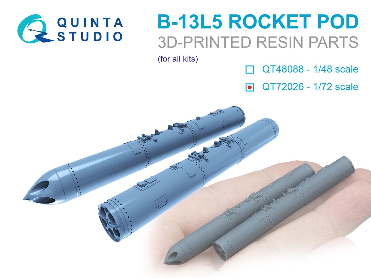 QT72026 - B-13L5 rocket pods, 2 pcs (for all kits) - 1:72
