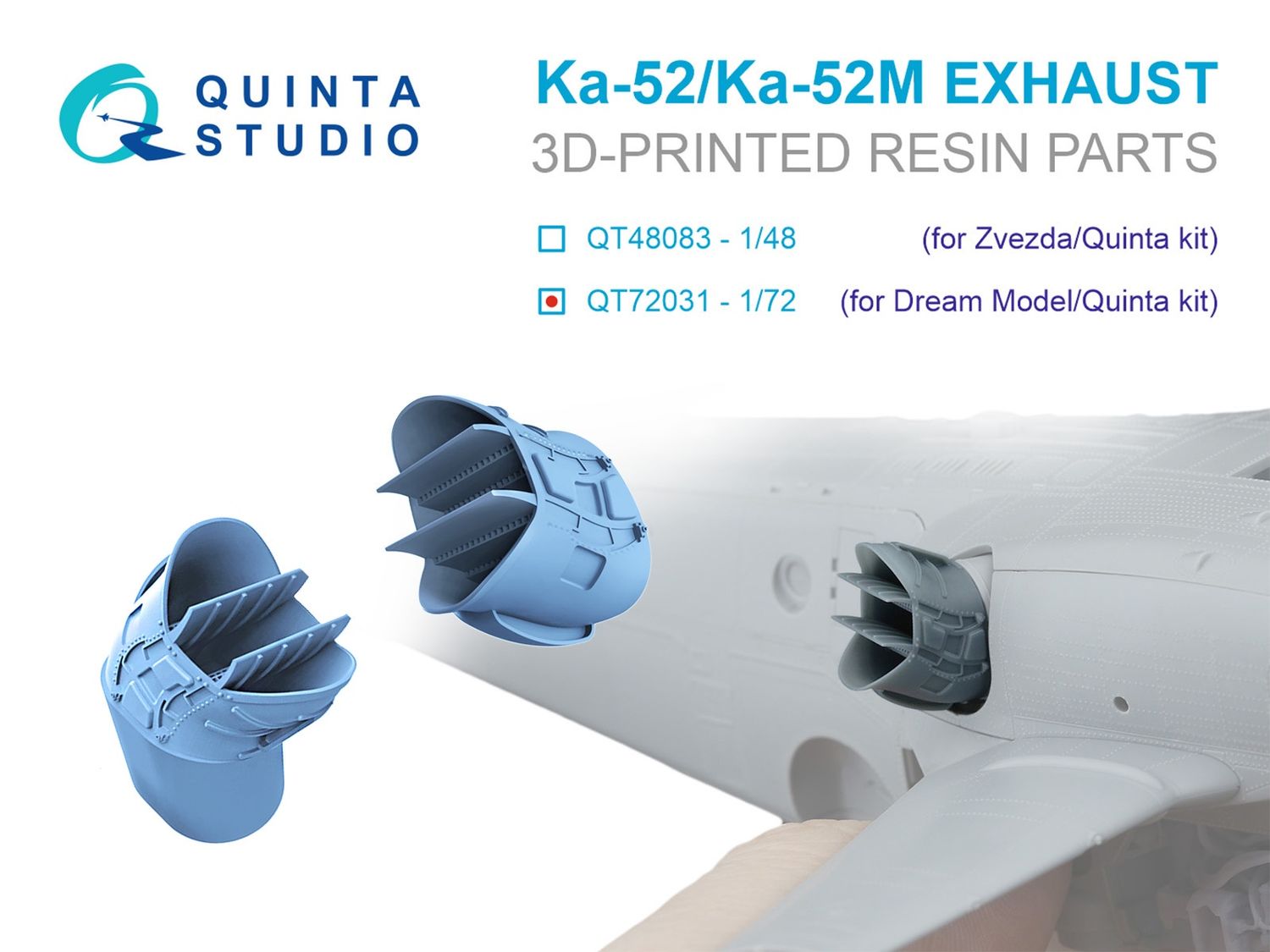 QT72031 - Ka-52/Ка-52М Exhaust Device (Dream Model/Quinta) - 1:72