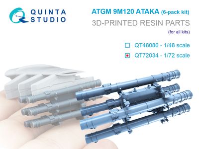 QT72034 - 9M120 Ataka ATGM, six-pack kit (for all kits) - 1:72