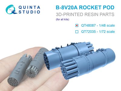 QT48087 - B-8V20A rocket pods, 2 pcs (for all kits) - 1:48