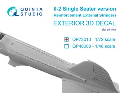 QP72013 - IL-2 (single seater) reinforcement external stringers (All kits) - 1:72