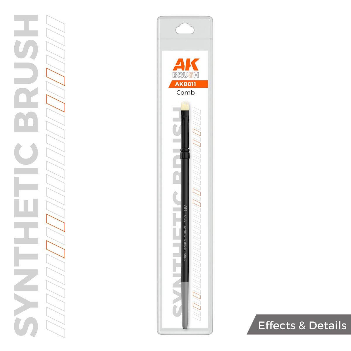 AKB011 - AK Synthetic Brush - Comb
