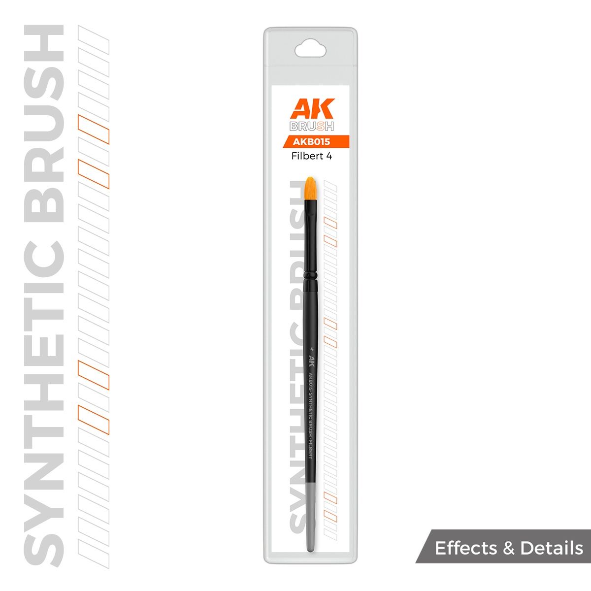 AKB015 - AK Synthetic Brush - Filbert 4