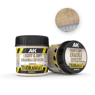 AK8033 - Light &amp; Dry Crackle Effects (Acrylic) - 100ml