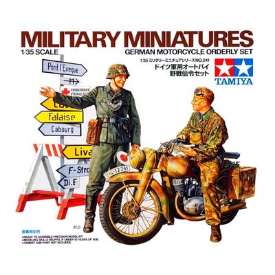 35241 - German Motorcycle Orderly Set - 1:35