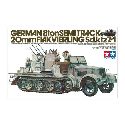 35050 - German 8 ton Semi Track 20mm Flakvierling 38 Sd.kfz 7/1 - 1:35