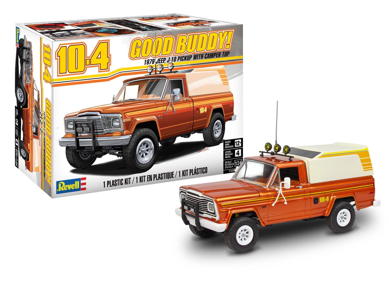14568 - Jeep J-10 pickup with camper - 1:24