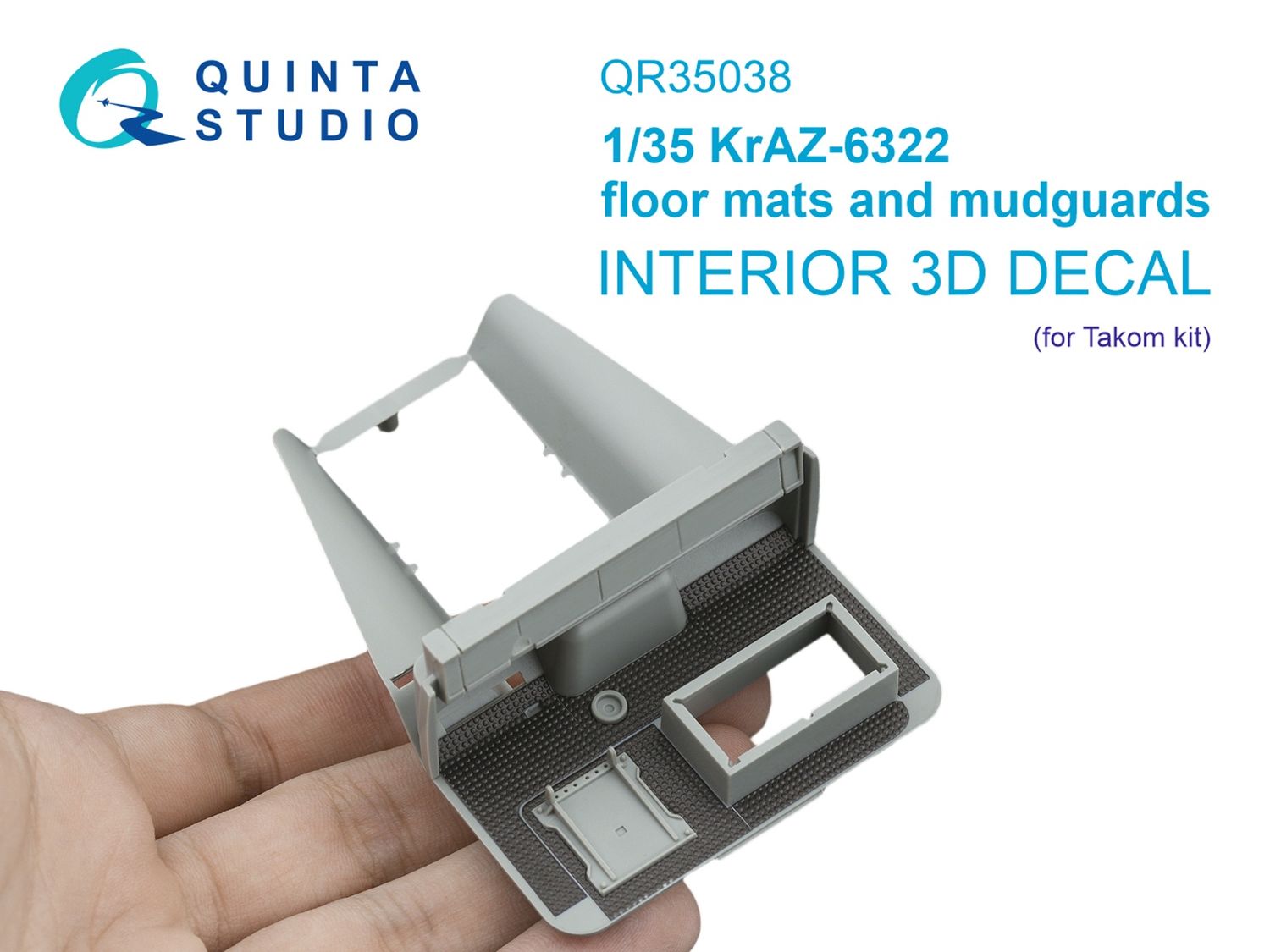 QR35038 - KrAZ-6322 floor mats and mudguards (Takom) - 1:35