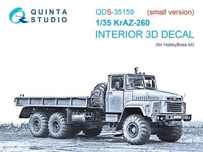 QDS-35159 - KrAZ-260 3D-Printed &amp; coloured Interior on decal paper (HobbyBoss)  - Small Version  - 1:35