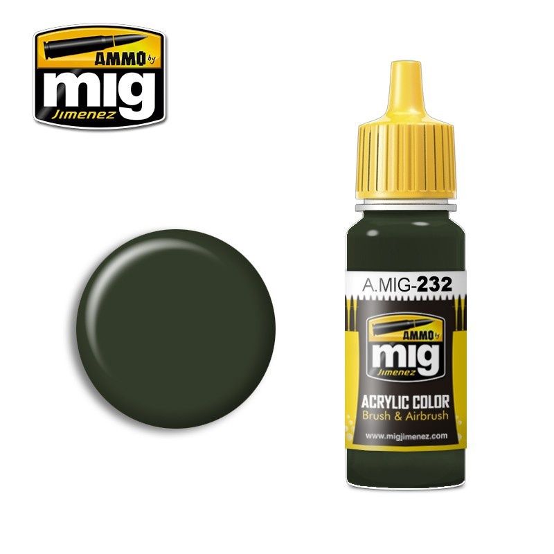 A.MIG-0232 - Acrylic color - RLM 70 Schwartzgrün - 17ml
