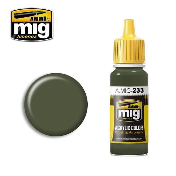 A.MIG-0233 - Acrylic color - RLM 71 Dunkelgrün - 17ml