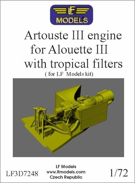 LF3D7248 - Artouste III engine for Alouette III with tropical filters - 1:72